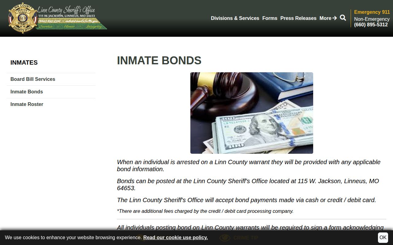Linn County 24-hour bond release methods and court directions