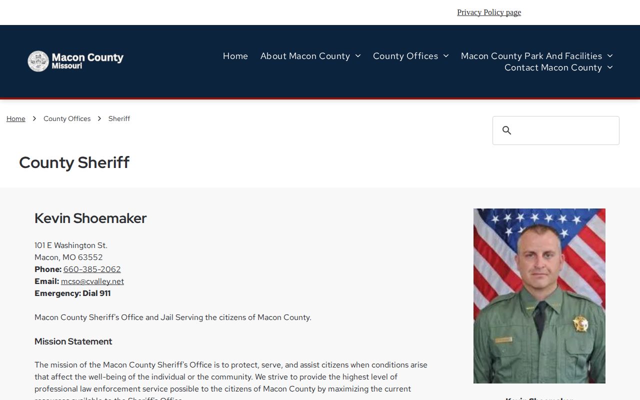 Macon County Jail release contact details for Linn County inmates